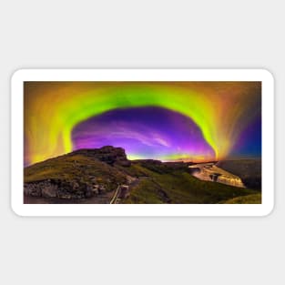 Aurora borealis, Iceland (C024/8602) Sticker